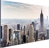 Wanddecoratie Metaal - Aluminium Schilderij Industrieel - New York - Mist - USA - 90x60 cm - Dibond - Foto op aluminium - Industriële muurdecoratie - Voor de woonkamer/slaapkamer