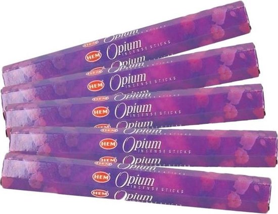 5x pakje wierook stokjes Opium - Hem