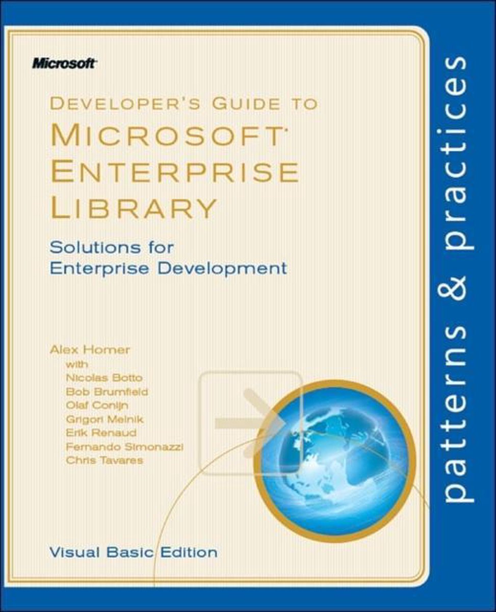 Developer'S Guide To Microsoft Enterprise Library, Visual Ba