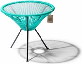 Tafel Japón aqua turquoise met glazen blad