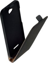 Lelycase LELYCASE Lederen Flip Case HTC Desire 616 Flipcover Hoesje Zwart