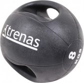 Trenas Medicijnbal - Medicine bal met dubbele handgrepen - Medicine bal Dual Grip - 8 kg - Zwart - (Professioneel gebruik)