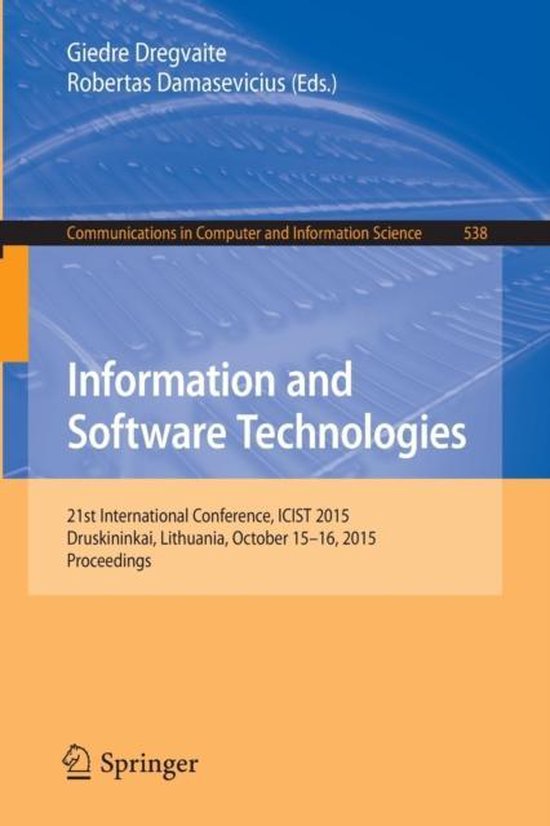 Information and Software Technologies - cover
