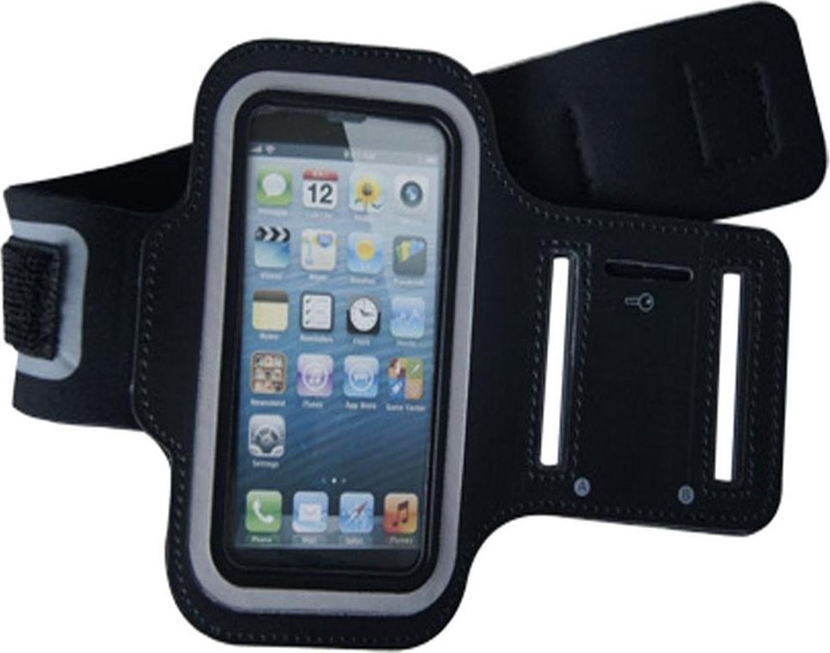 Sport armband hardloop hoesje voor Apple iPhone 5/5S/C/SE- Zwart