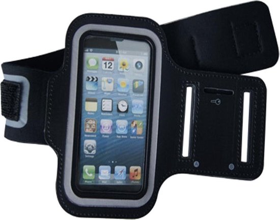 Sport armband hardloop hoesje voor Apple iPhone 5/5S/C/SE- Zwart | bol.com