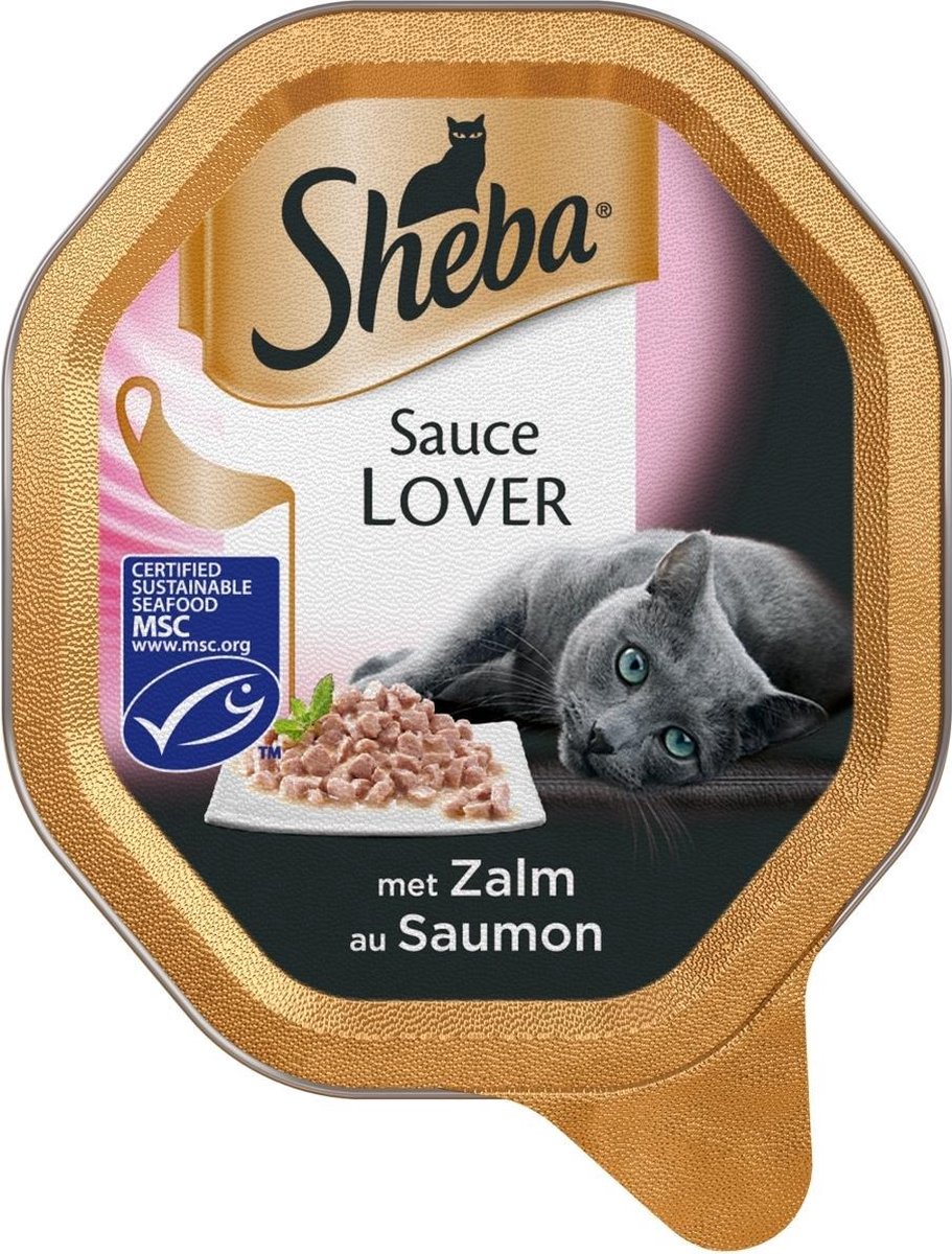 Sheba Sauce Lover Zalm - Kat - Volledig natvoer - 22 x 85 gr