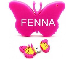 Vlinder usb stick met naam of tekst bedrukken