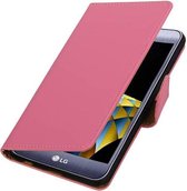 Bookstyle Wallet Case Hoesjes Geschikt voor LG X Cam Roze
