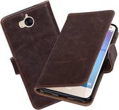 BestCases.nl Huawei Y5 2017 / Y6 2017 Pull-Up booktype hoesje Mocca