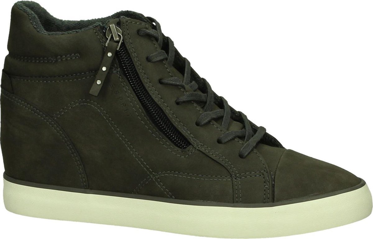 Esprit - 087ek1w028 - Sneaker met sleehak - Dames - Maat 39 - Grijs - 025  -Brown Grey | bol.com