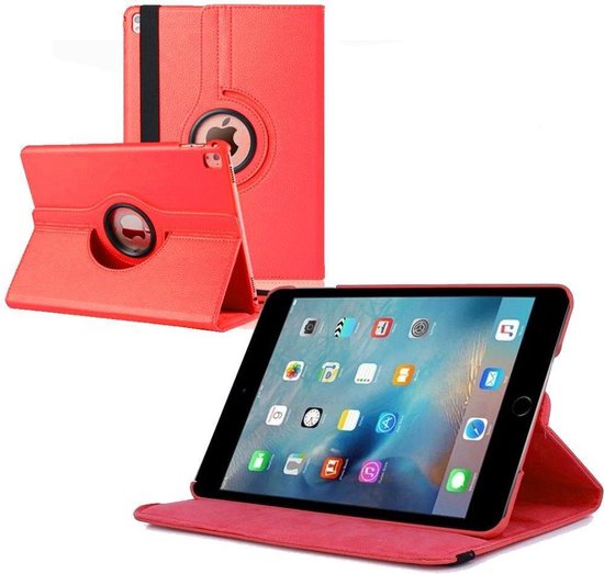 iPad Pro 9.7 Hoes Cover 360 graden Multi-stand Case draaibare rood