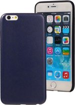 BestCases.nl Blauw Leder Design TPU back cover case hoesje voor Apple iPhone 7 Plus