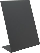 Tableau noir de table A5 vertical en forme de L. Devant givré avec un dos brillant - 3 pcs.