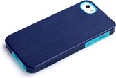 Rock Texture Double Color Protective Case Blue Apple iPhone 5