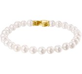 The Jewelry Collection Armband Parel 7 mm 19 cm - Geelgoud