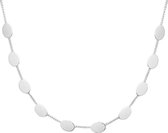 The Fashion Jewelry Collection Choker Strak 1,4 mm 31 + 9,5 cm - Zilver Gerhodineerd