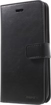 Mercury Goospery - iPhone 8 Plus Hoesje - Leather Case  Diary Zwart