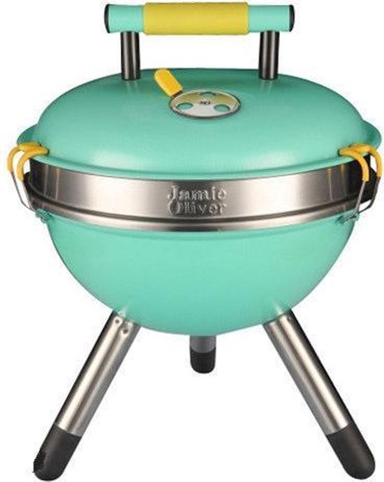 Oliver Park Houtskoolbarbecue - 34,5 cm - Compact Turqouise | bol.com