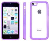 Hoesje Bumper case met achterkant Paars Purple voor Apple iPhone 5C