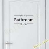 Stijlvolle Badkamer / Bathroom Aanduiding Sticker - Deursticker / Muursticker / Muurtekst / Badkamer sticker