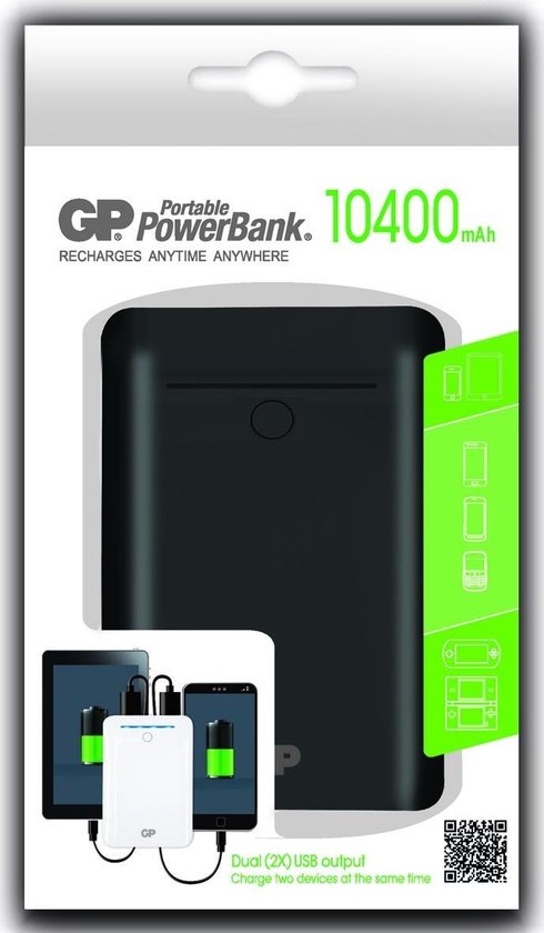 GP GL 301 Portable PowerBank 10.400mAh Zwart | bol.com