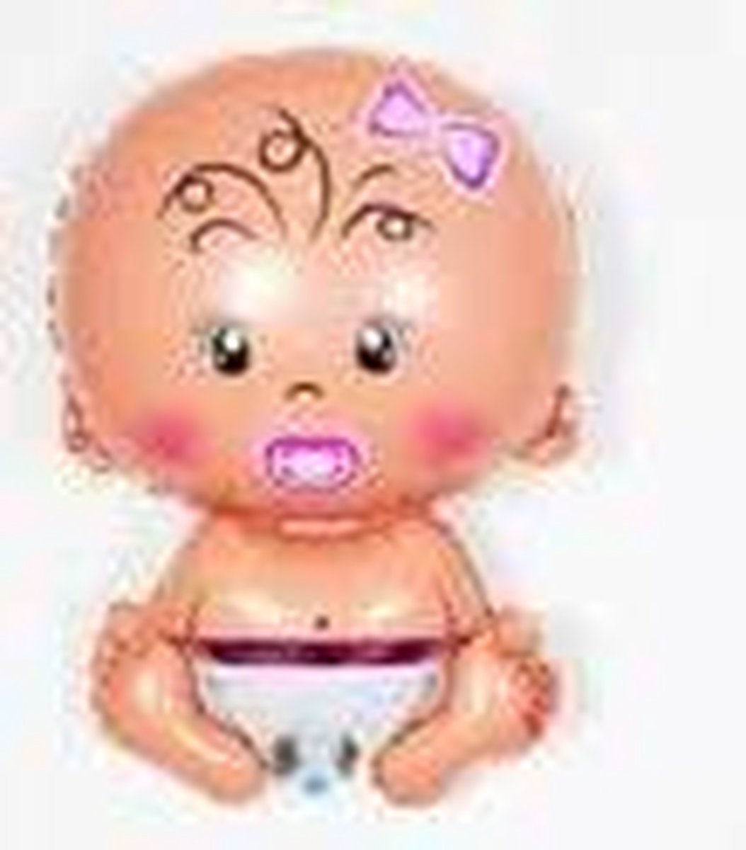 Goedkoopste Folie Ballon Baby Meisje 71 x 47 cm