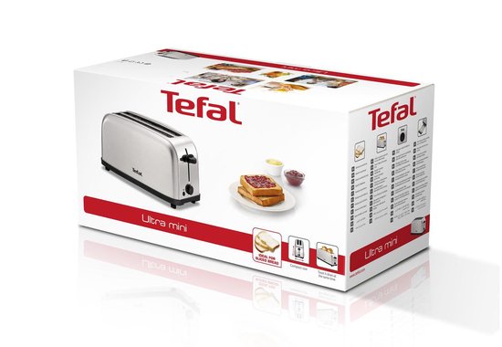 Productinformatie - Tefal 3016661147920 - Tefal Ultra Mini TL330D - 4 sneden - Broodrooster - RVS