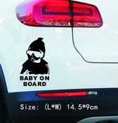 Auto vinyl sticker Baby on Board (Zwart)