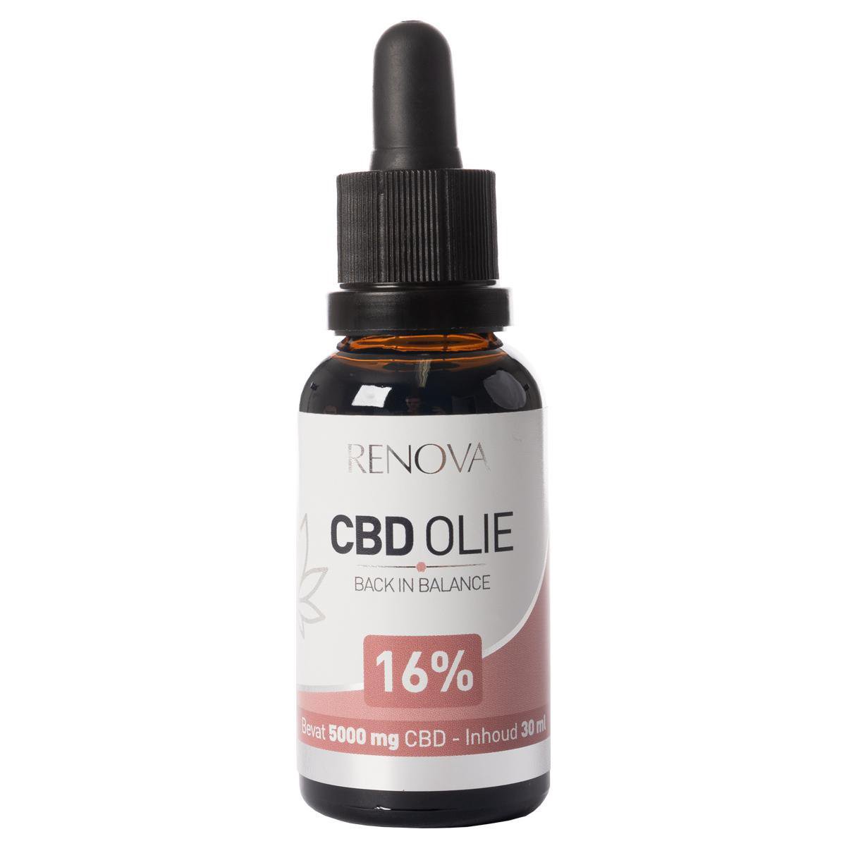 Goedkoopste Renova CBD olie 16 30ml - 5000mg CBD - 225 druppels - cannabidiol - cbd oil - wietolie - hennepolie - cannabis olie - 0,0 THC olie