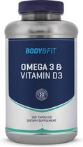 Body & Fit  Omega 3 Visolie & Vitamine D3 -  Vitamines en Supplementen - 180 Capsules