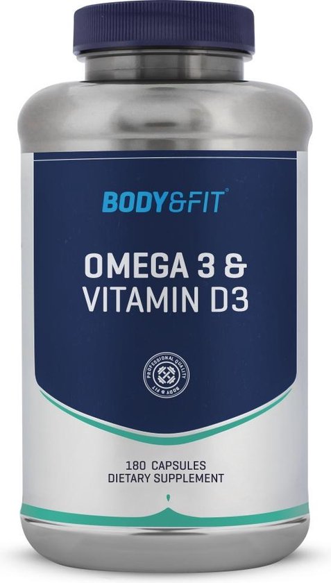 Body & Fit 3 Visolie & Vitamine - Vitamines en Supplementen - 180 Capsules | bol.com