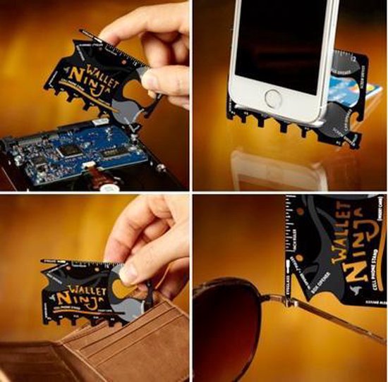 Wallet Ninja Multitool Card - 18 tools - voor in je portemonnee