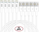 MMOBIEL 10 Stuks USB naar 8 Pins Lightning Kabel voor iPod iPhone en iPad