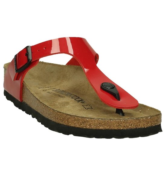 Birkenstock - Gizeh - Sportieve slippers - Dames - Maat 37 - Rood - Tango  Red Patent BF | bol.com