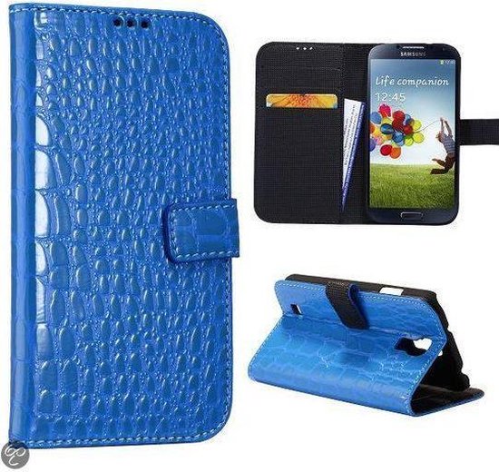 gewoon expeditie snijder Krokodillenleer bookcase hoesje blauw Samsung Galaxy S4 | bol.com