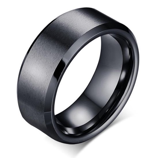 Wolfraam herenring 8mm Zwart-21.5mm | bol.com