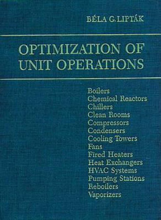 Optimization of Unit Operations