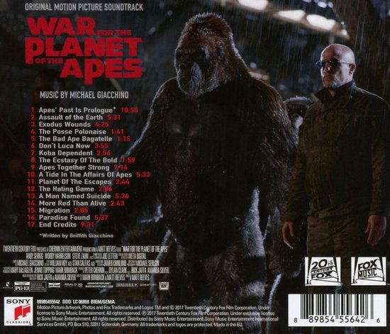 War For The Planet Of The Apes - Ost
