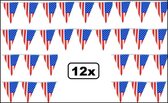 12x Vlaggenlijn USA 10 meter - Landen USA Amerika thema feest festival
