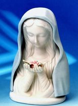 Beeld Maria met roos en verlichting groot
