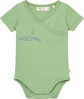 Smitten Organic - Babbelende Blauwvintonijn Romper - Moss Green - Maat 74