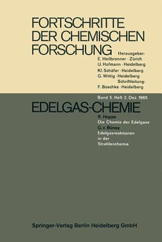 Edelgas-chemie | 9783662238752 | R. Hoppe G. V. Bünau | Boeken | bol.com