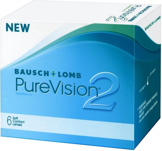 -11,00 - PureVision®2 - 6 pack - Lentilles mensuelles - Lentilles de contact