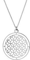 Traveller ketting met hanger - Dames - Zilverkleurig - 63cm - 145569