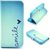 iCarer Smile print wallet case hoesje geschikt voor iPhone 5 5S SE
