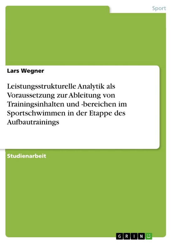 Leistungsstrukturelle Analytik als Voraussetzung zur Ableitu ... - cover