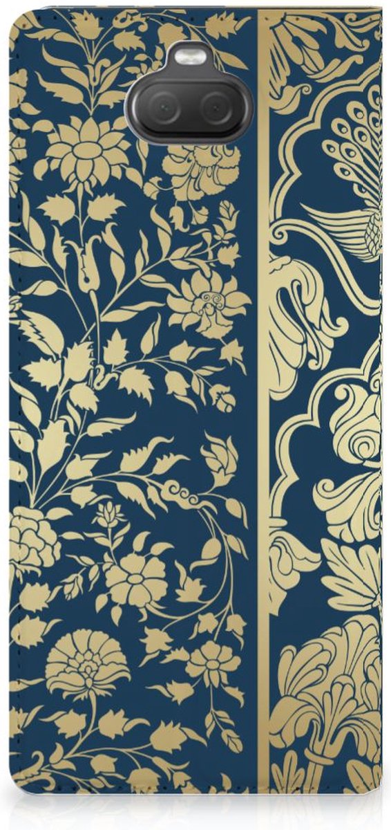 Standcase Hoesje voor Sony Xperia 10 Plus Smart Cover Beige Flowers