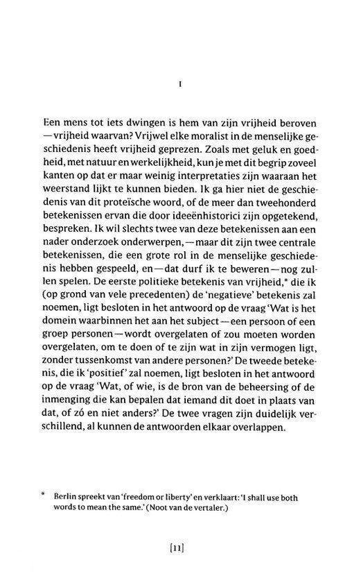 Tekstpagina met een voetnoot over Berlijn en vrijheid/liberalisme.