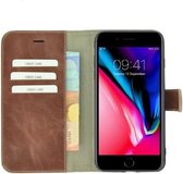 Brown Wallet iPhone 8 Plus Bookcase en Cuir véritable cas Pearlycase®