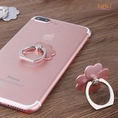 Ring vinger houder Roze Bloem, standaard voor telefoon- tablet